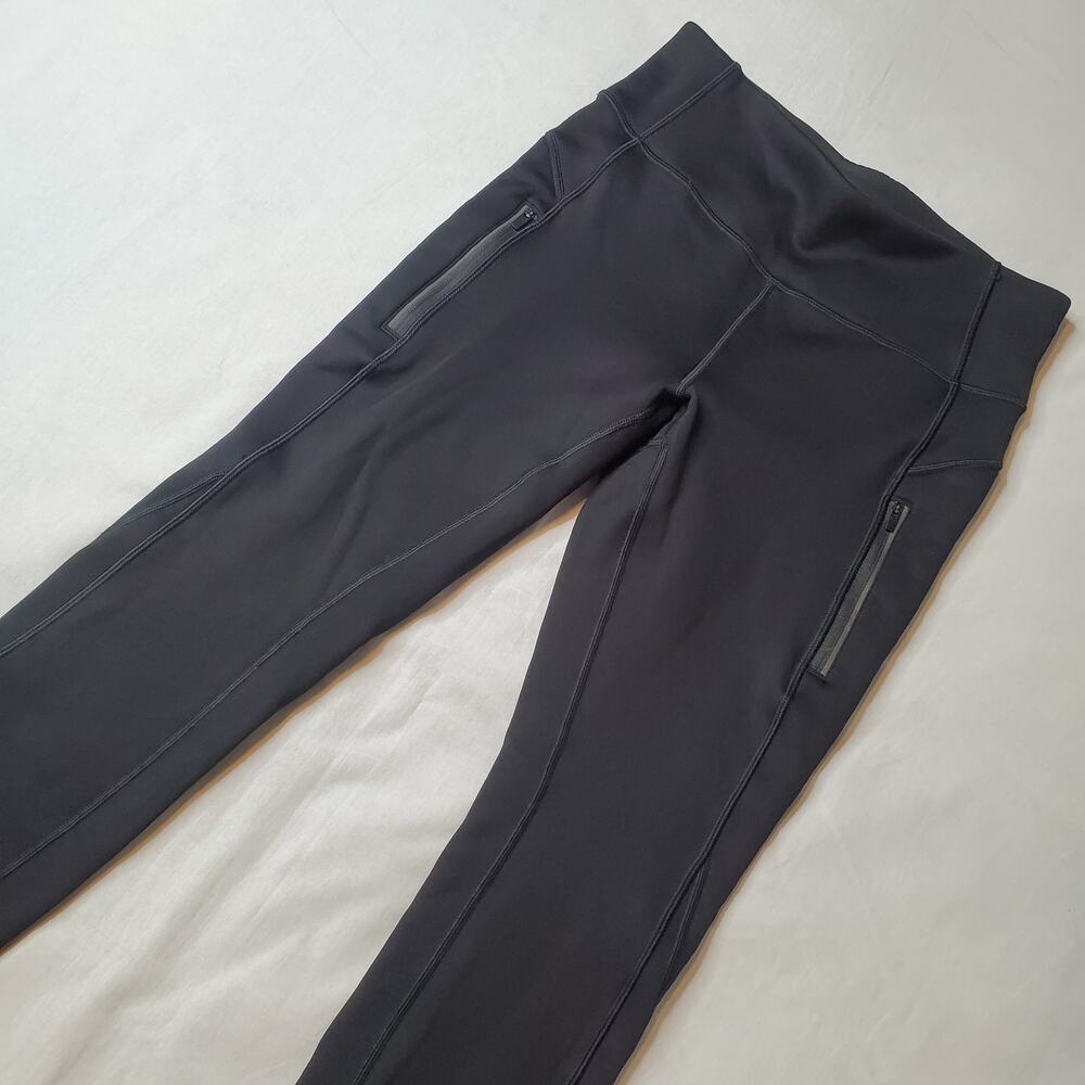 Athleta Women's Size M Primaloft Ridge Fleece Tight Black 353816